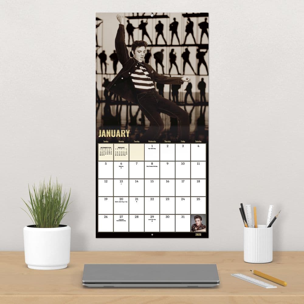 Elvis Exclusive with Bonus Print 2025 Wall Calendar Fourth Alternate Image width=&quot;1000&quot; height=&quot;1000&quot;