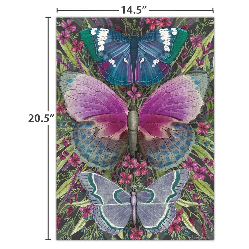 Midnight Garden Butterflies 300 Piece Puzzle Fifth Alternate Image