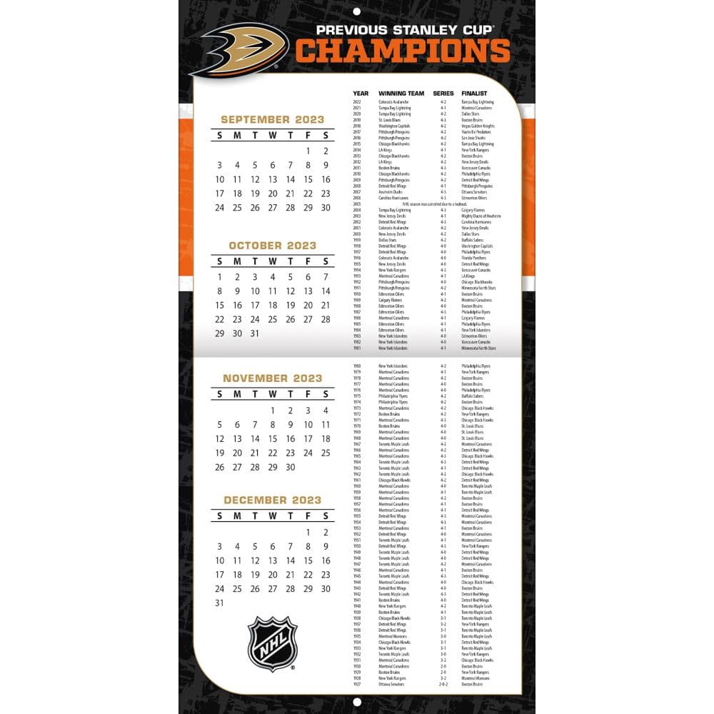 Anaheim Ducks 2025 Wall Calendar