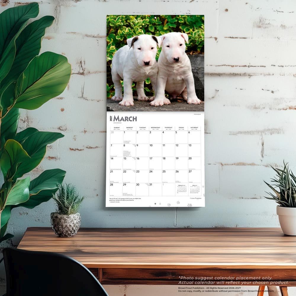 I Love Puppies 2027 Wall Calendar Fourth Alternate Image