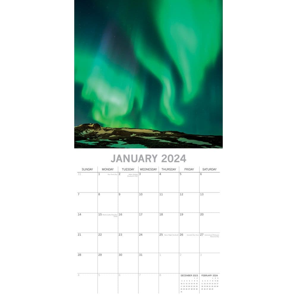 Northern Lights 2024 Wall Calendar