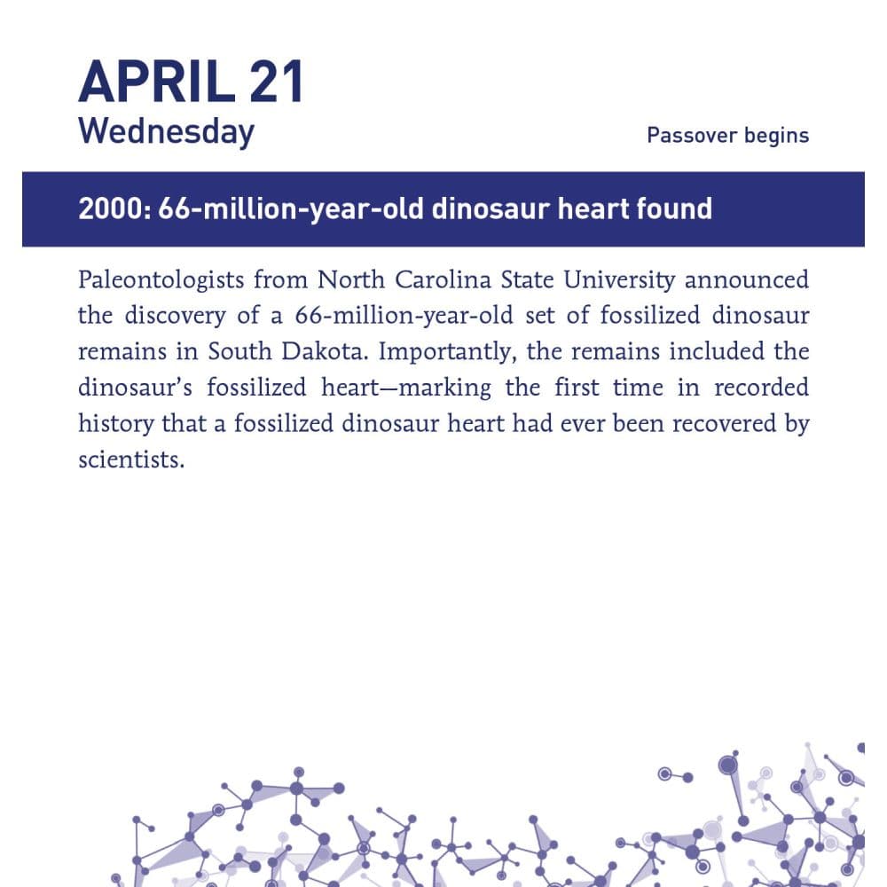 This Day in Science 2027 Desk Calendar First Alternate Image