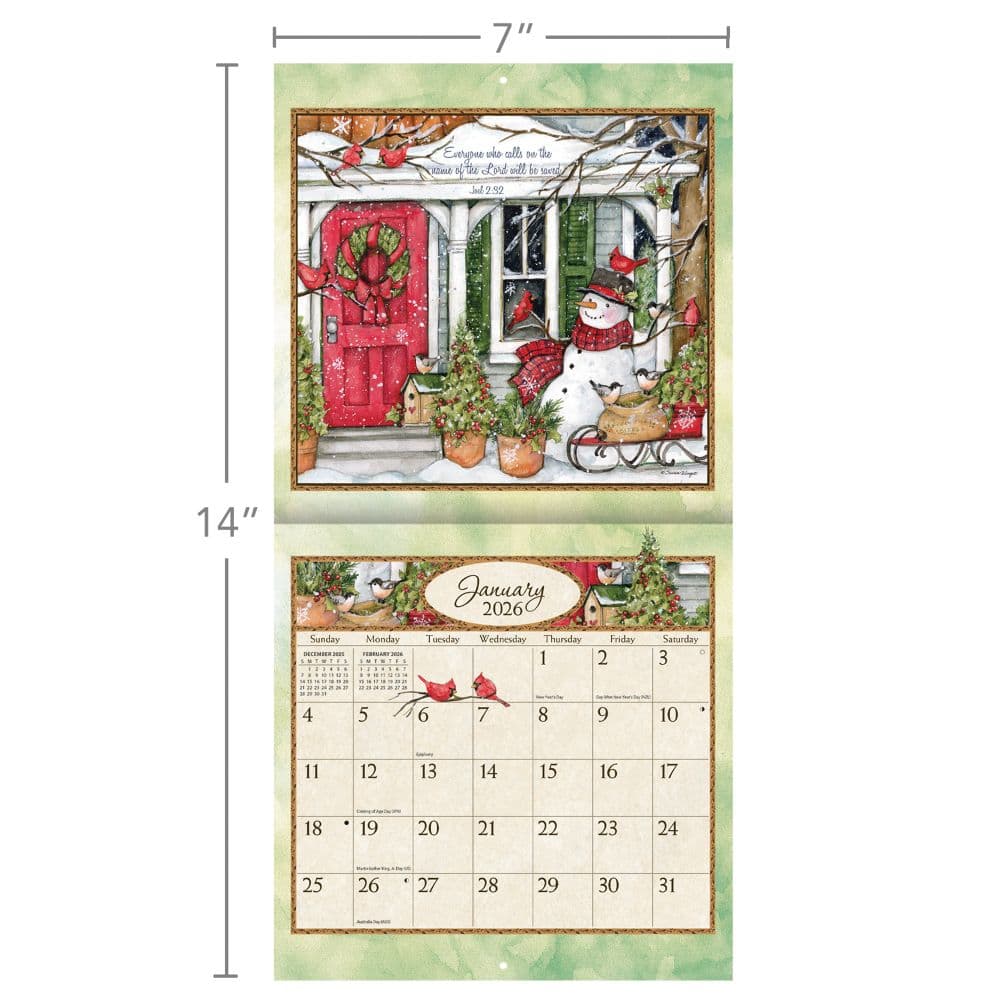 Bountiful Blessings 2026 Mini Wall Calendar_ALT5