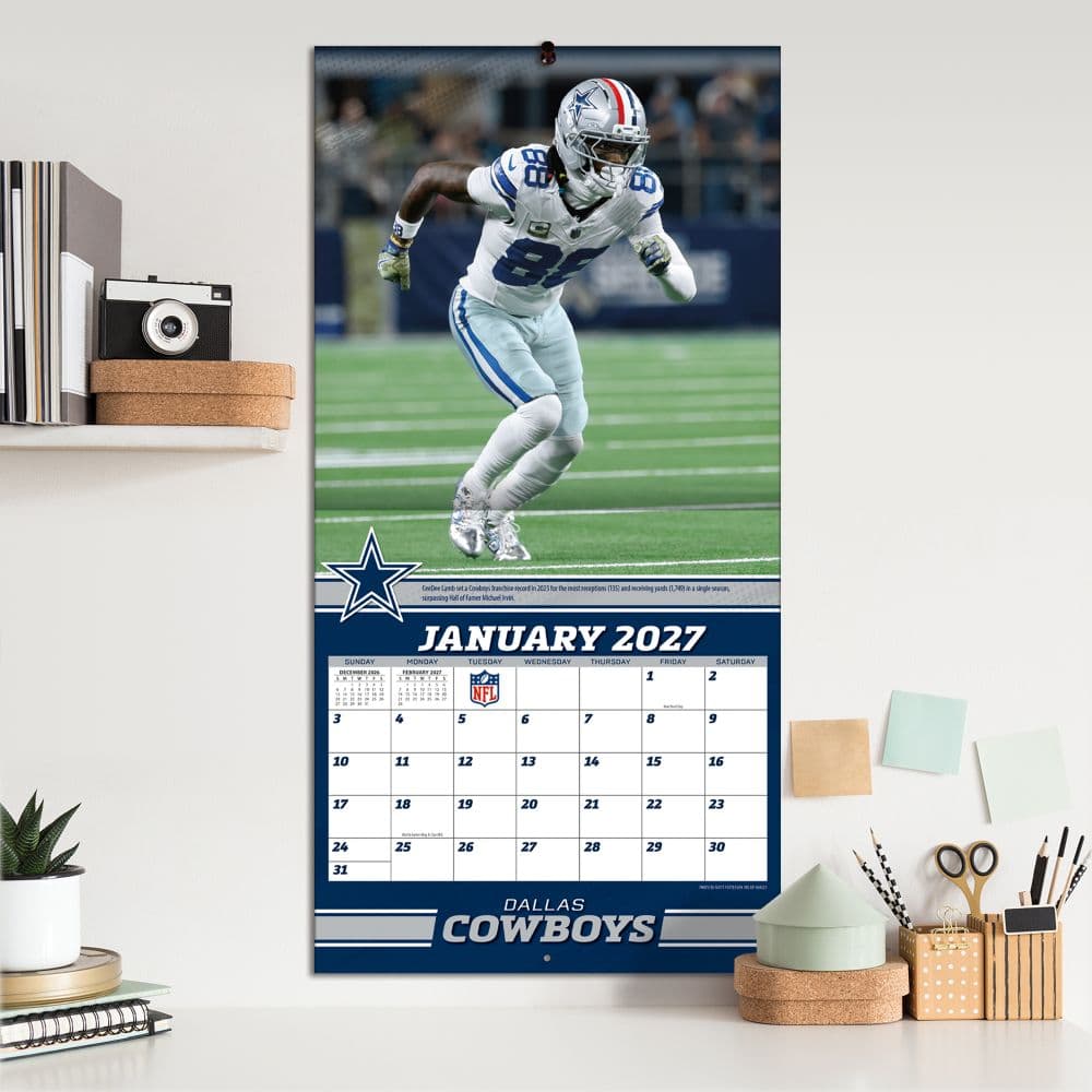 NFL Dallas Cowboys CeeDee Lamb 2027 Wall Calendar Fifth Alternate Image