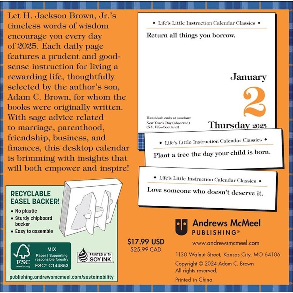 Lifes Little Instruction 2025 Desk Calendar