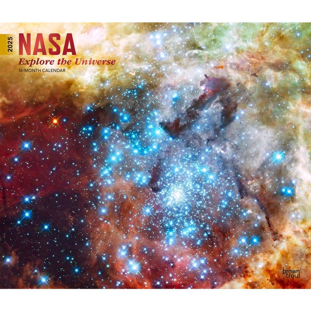 NASA Explore the Universe Deluxe 2025 Wall Calendar Main Image