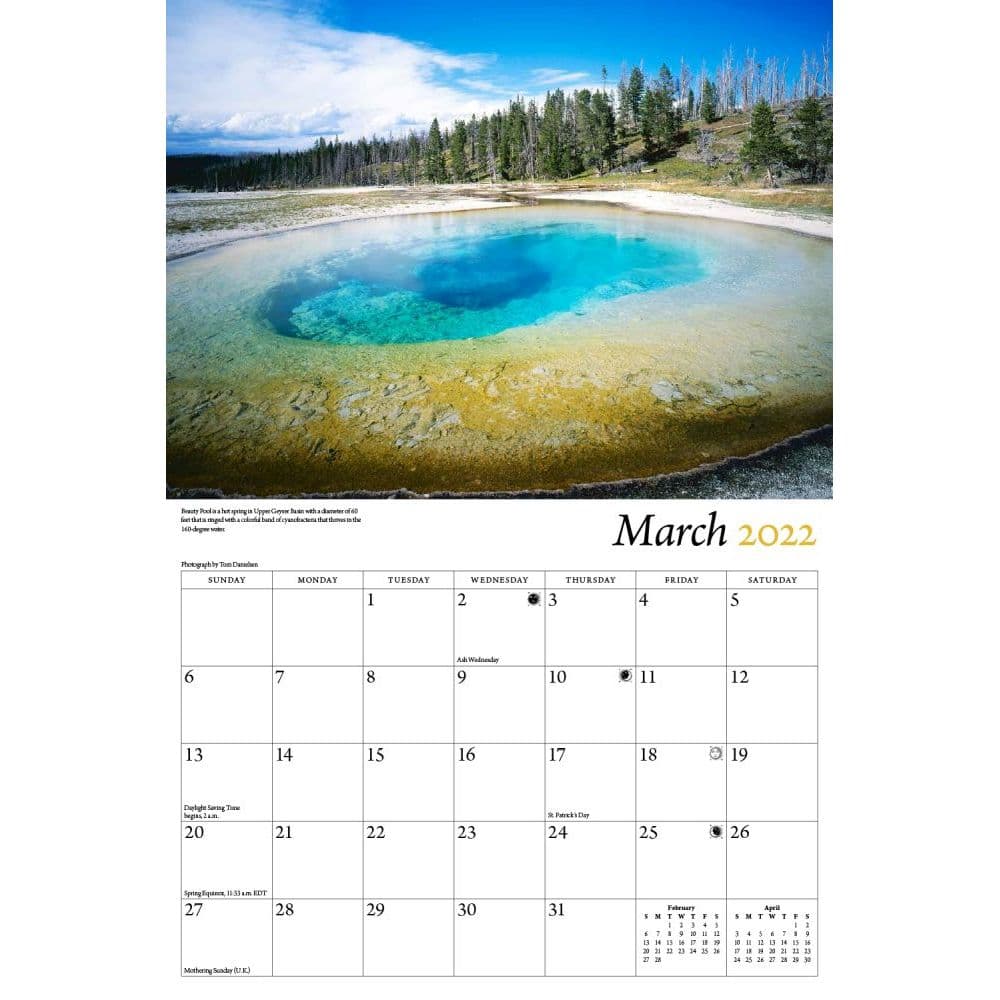Nps Calendar 2022 Yellowstone National Park 2022 Wall Calendar - Calendars.com