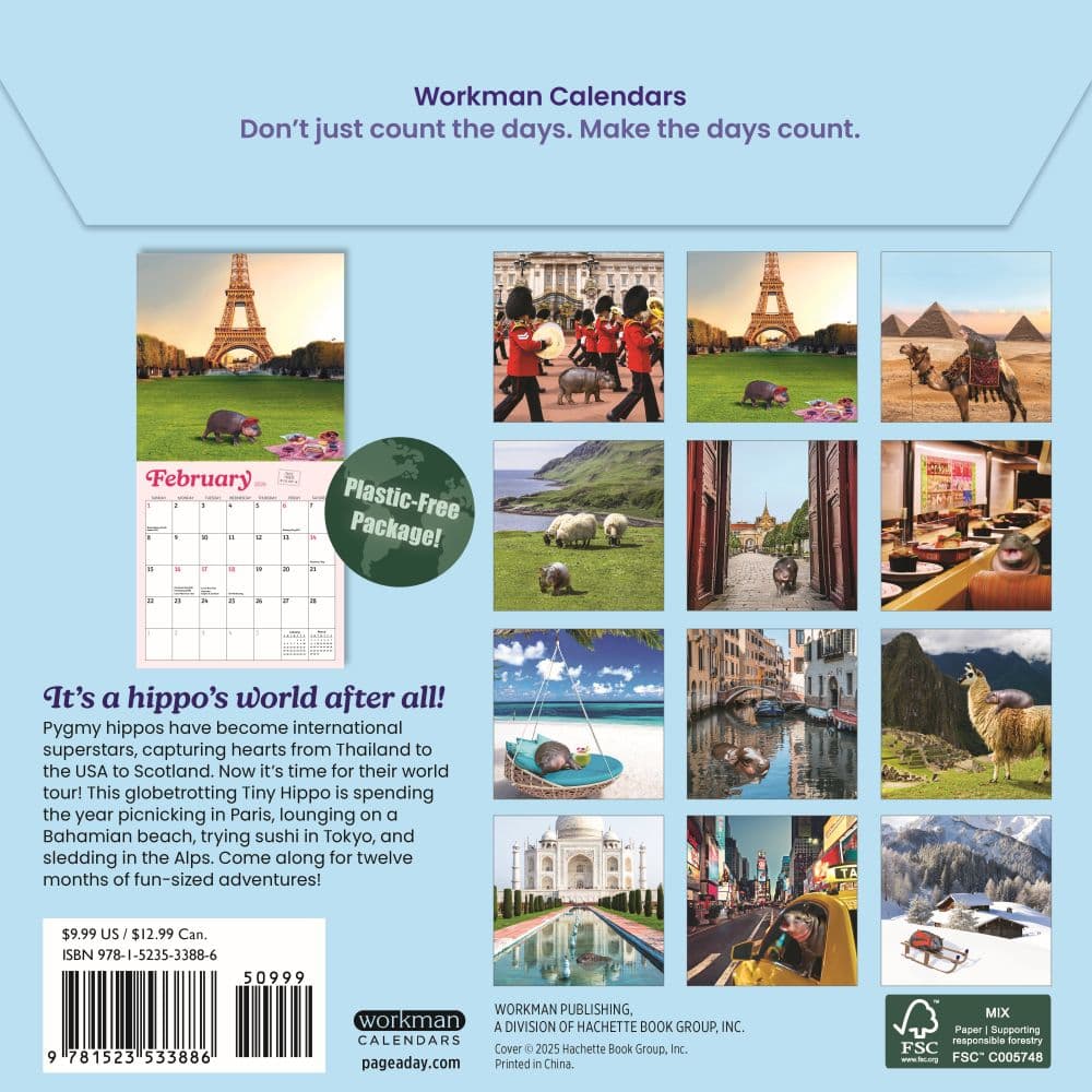 Tino Hippo Big World 2026 Mini Wall Calendar First Alternate Image