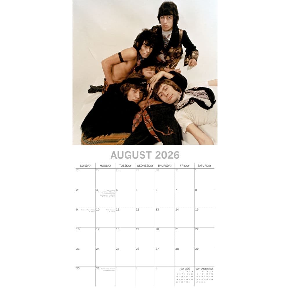 Rolling Stones 2026 Wall Calendar Third Alternate Image