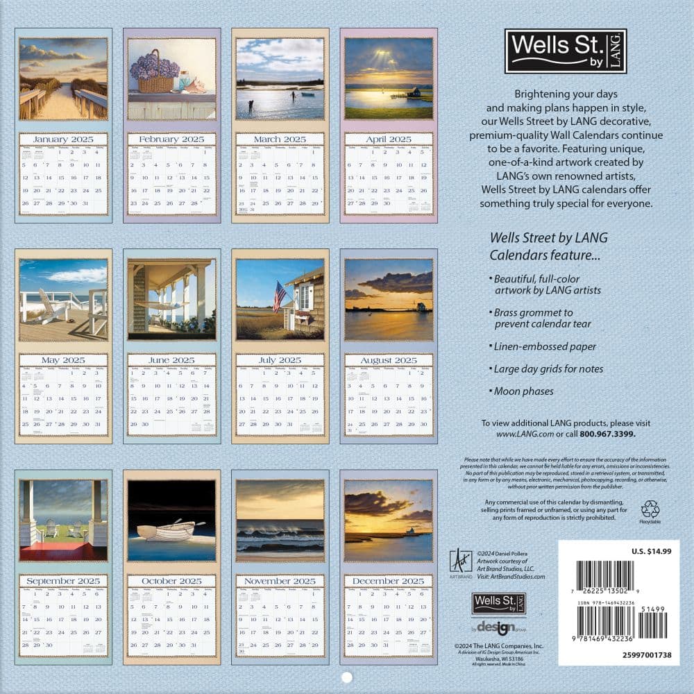 Seaboard by Daniel Pollera 2025 Wall Calendar First Alternate Image width="1000" height="1000"