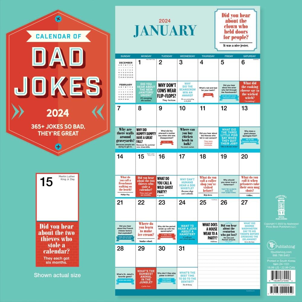 Dad Jokes 2024 Wall Calendar