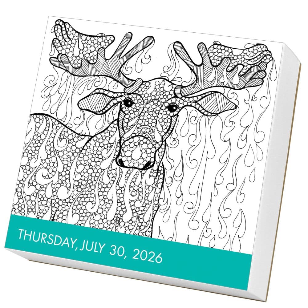 Calm Coloring 2026 Desk Calendar Second Alternate Image