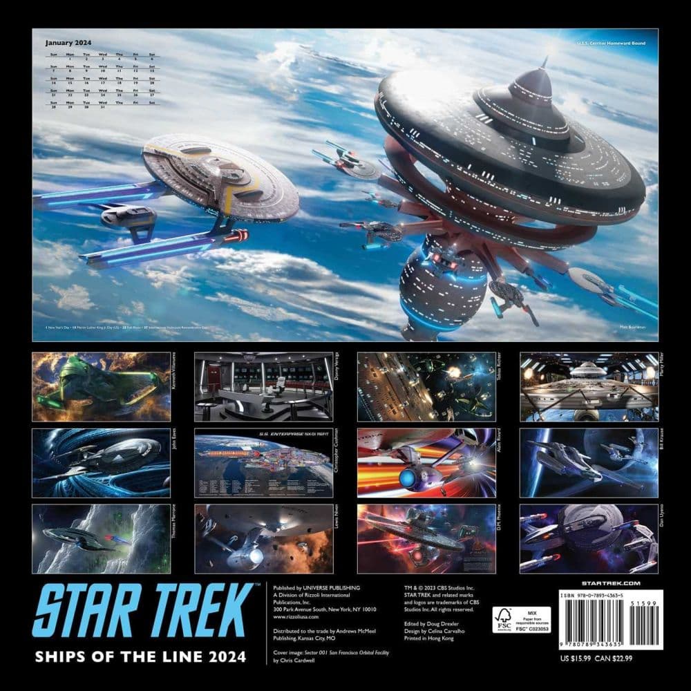 Star Trek Ships 2024 Wall Calendar First Alternate Image width=&quot;1000&quot; height=&quot;1000&quot;