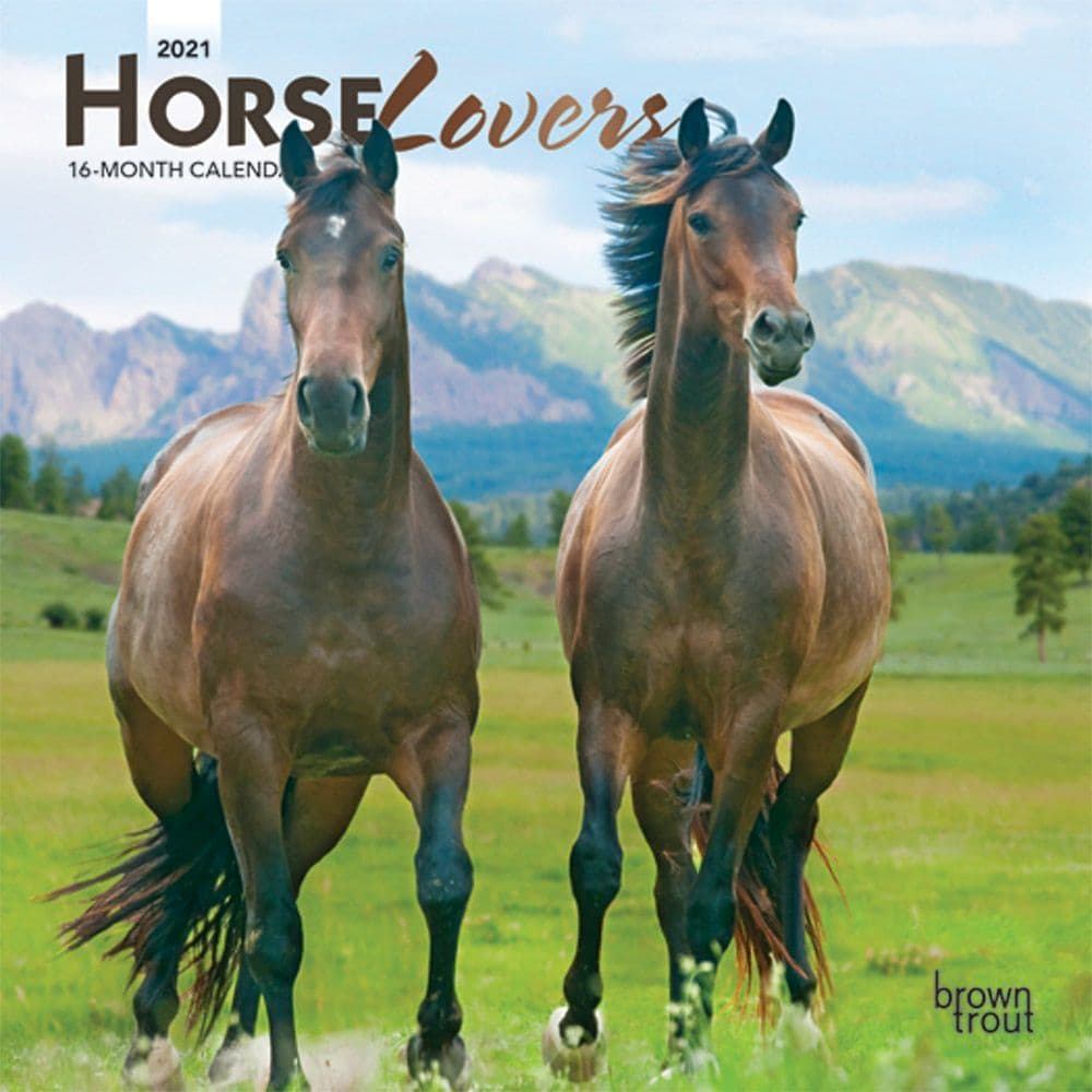 Horses Mini Wall Calendar