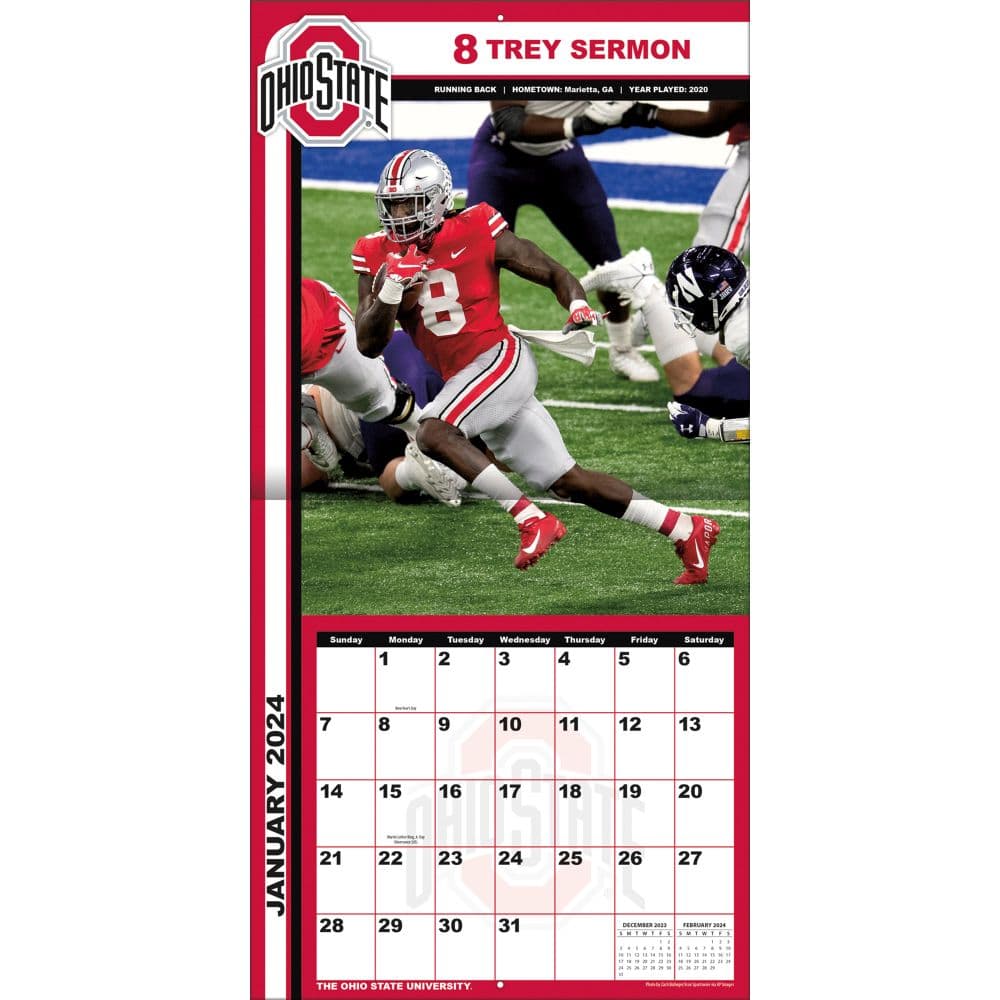 Ohio State Buckeyes 2024 Mini Wall Calendar Second Alternate Image width=&quot;1000&quot; height=&quot;1000&quot;