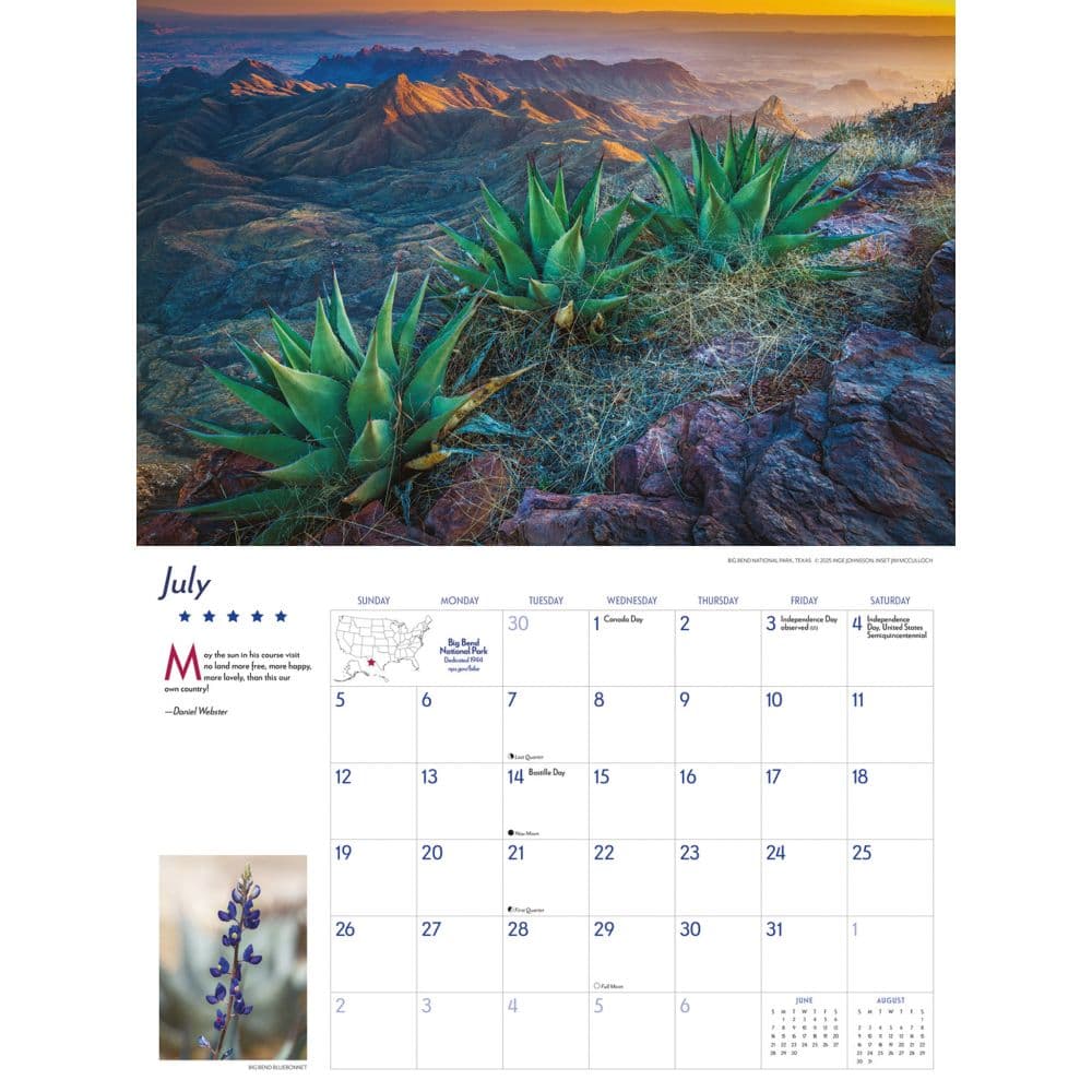 Americas National Parks Deluxe 2026 Wall Calendar Third Alternate Image