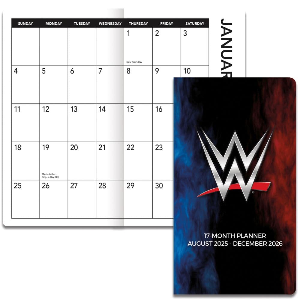 WWE 2026 2026 17-Month Pocket Planner Seventh Alternate Image