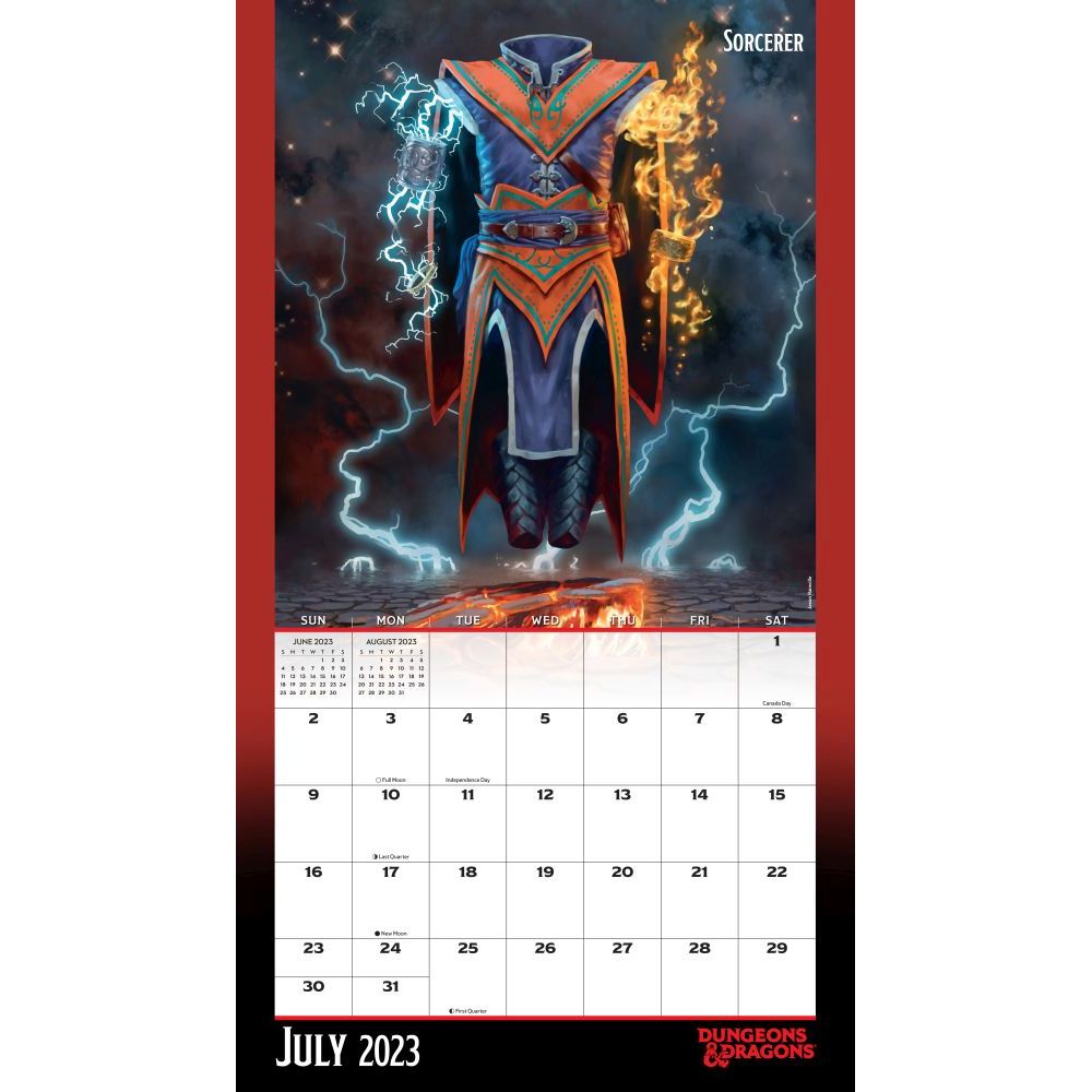 Dungeons and Dragons 2023 Deluxe Wall Calendar