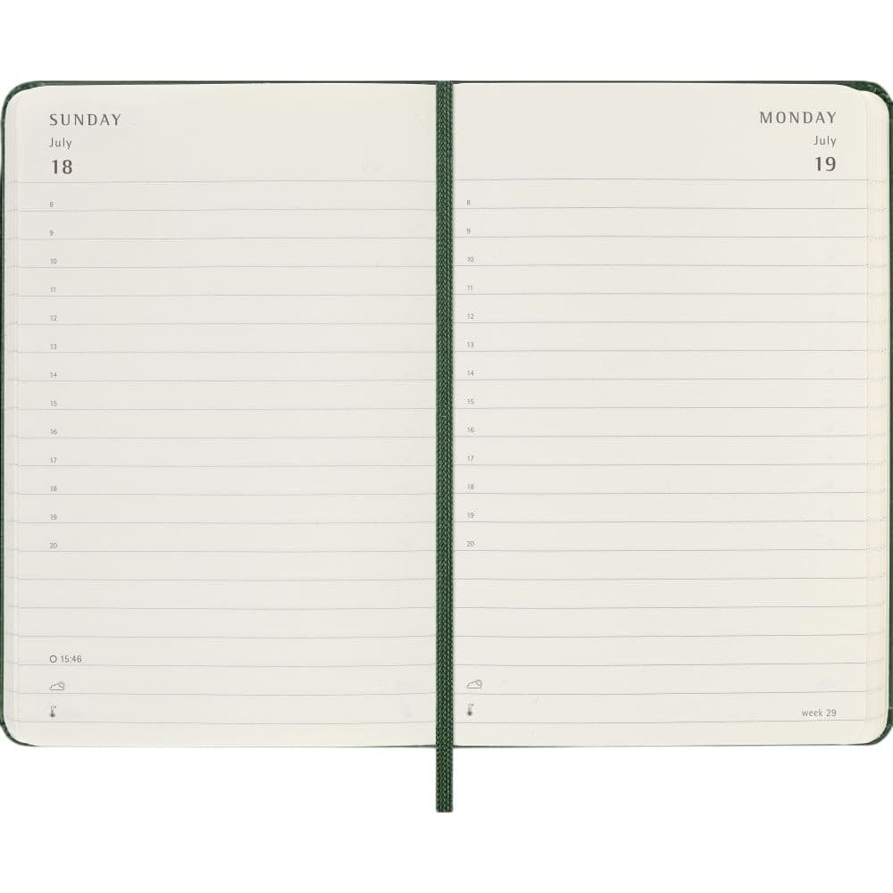 Moleskine Myrtle Green Pocket Hard Cover 2027 Daily Planner Third Alternate Image
