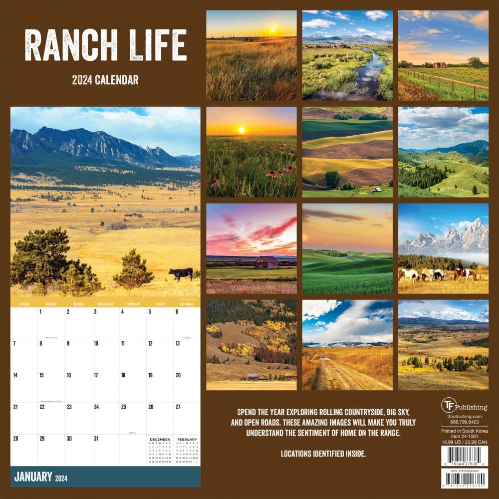 Ranch Life 2024 Wall Calendar First Alternate Image width="1000" height="1000"