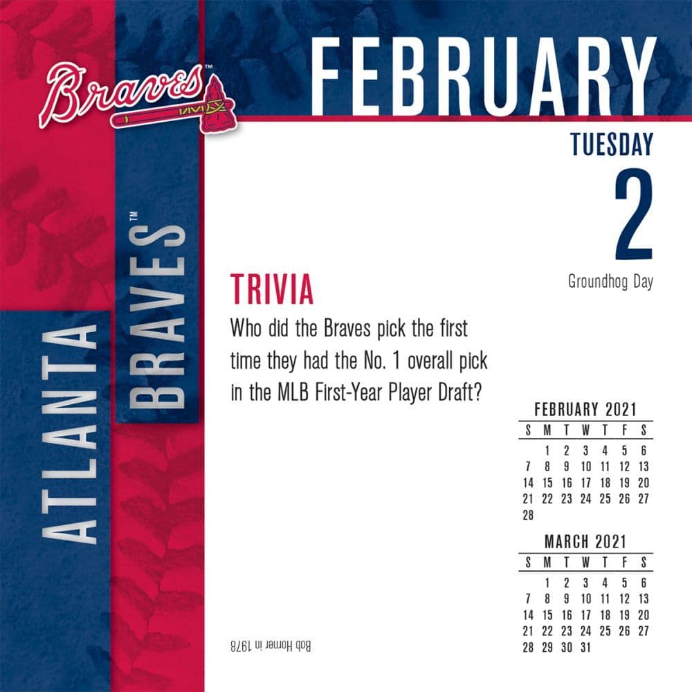 Atlanta Braves Desk Calendar