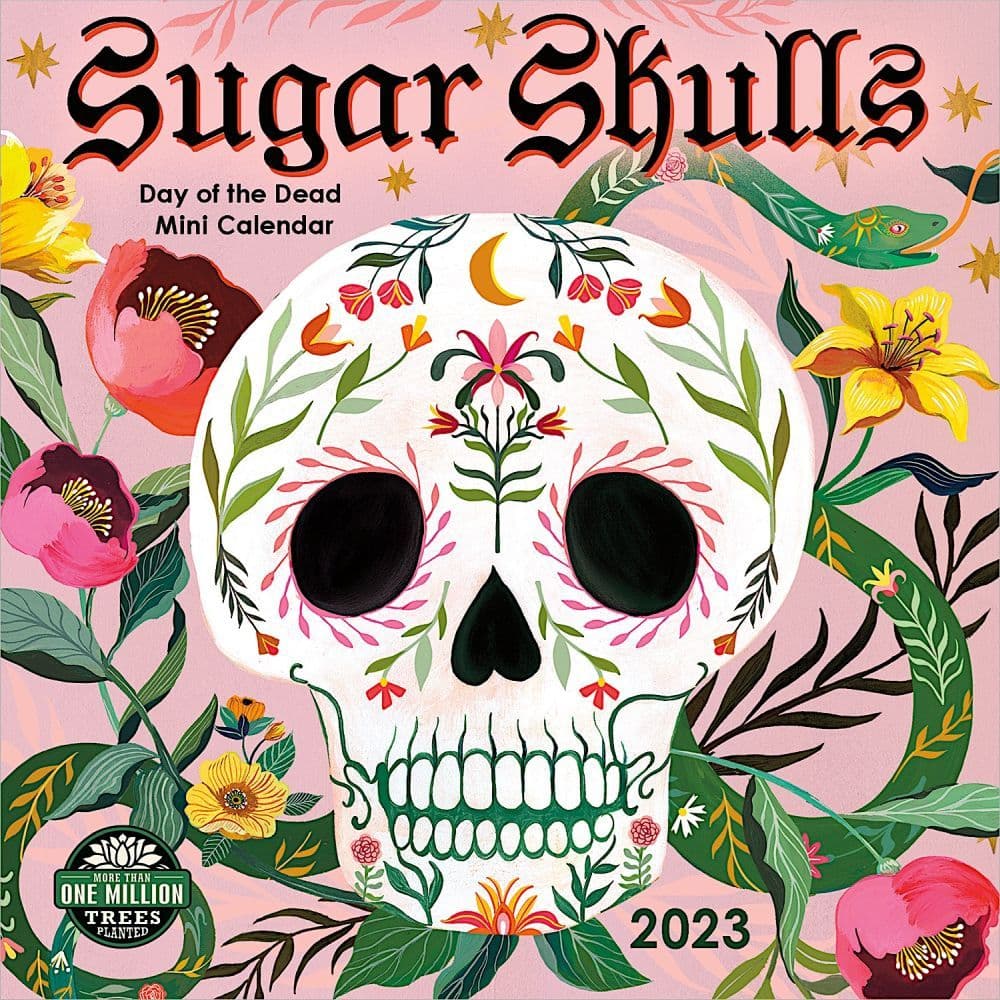 Sugar Skulls Day of the Dead 2022 Wall Calendar 