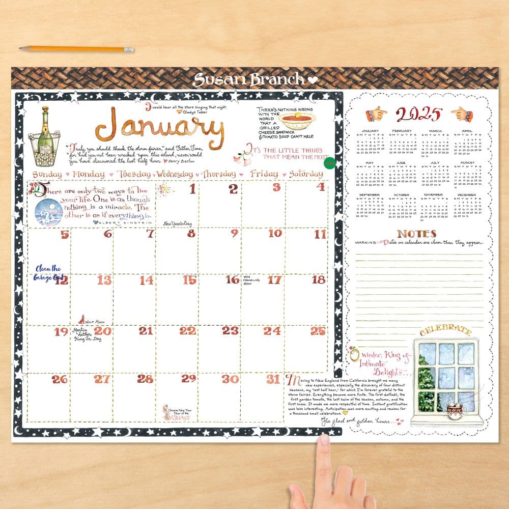 Susan Branch Large 2025 Desk Pad First Alternate Image