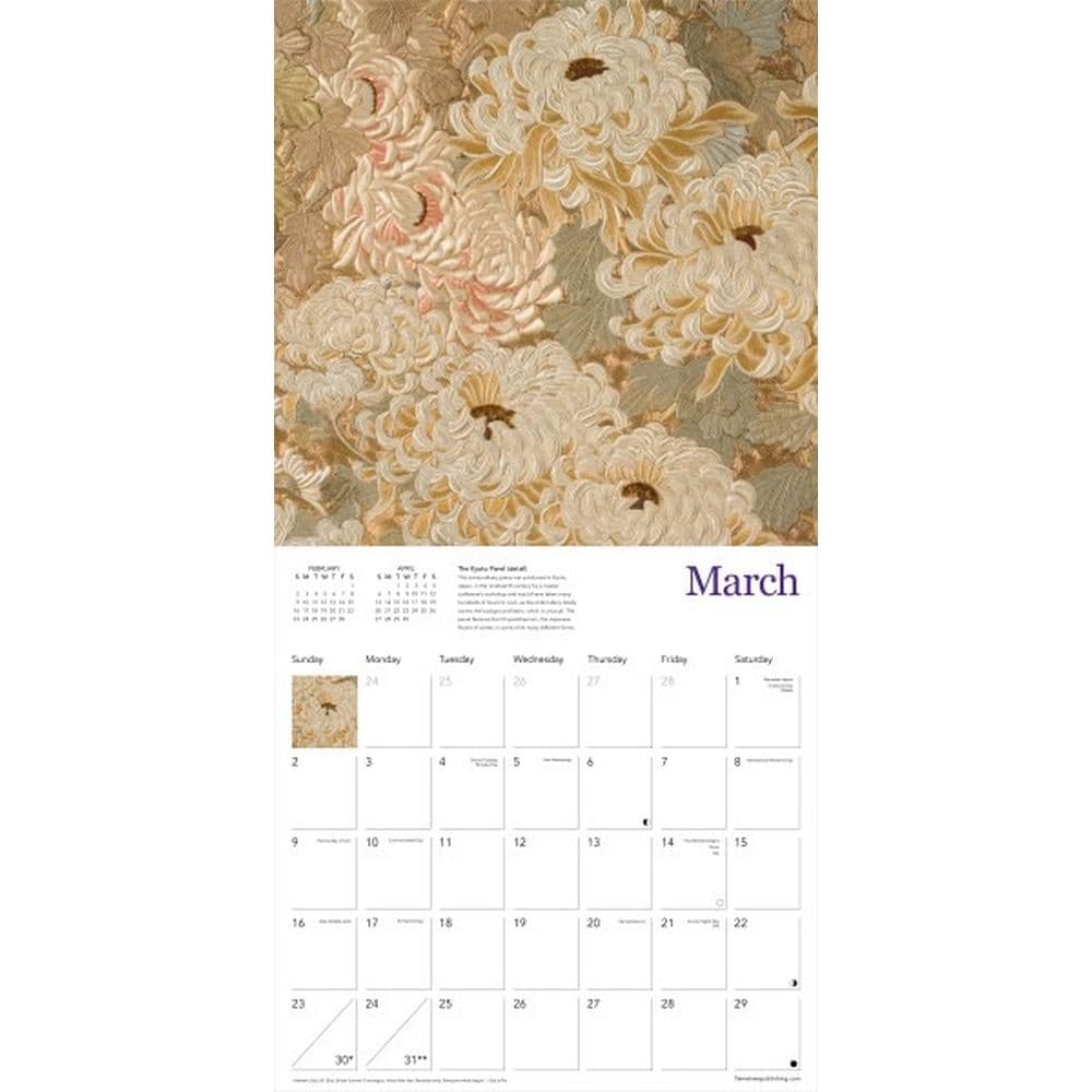 Royal School Of Needlework 2025 Wall Calendar Second Alternate Image