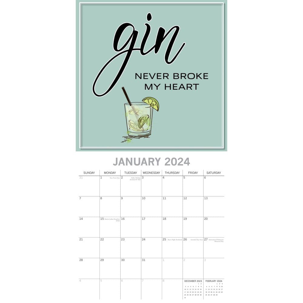 Gin 2024 Wall Calendar Second Alternate Image width=&quot;1000&quot; height=&quot;1000&quot;