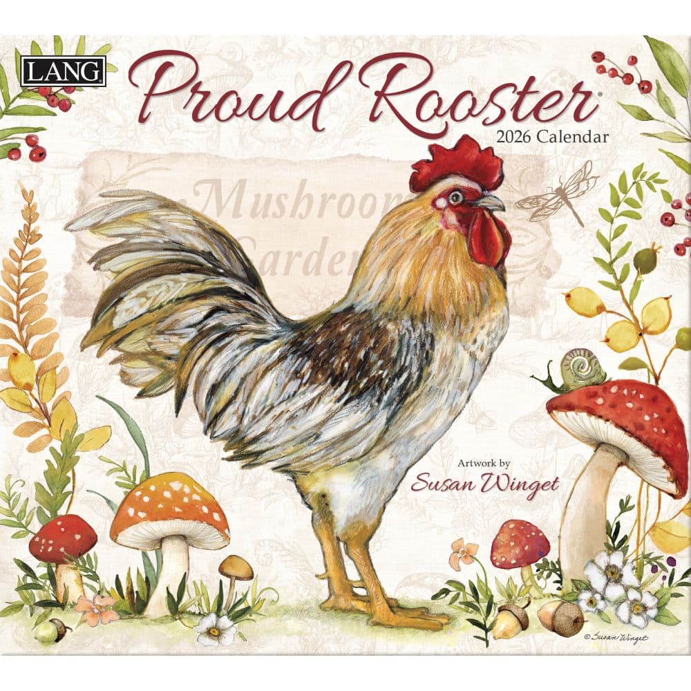 Proud Rooster 2026 Wall Calendar by Susan Winget Main Image