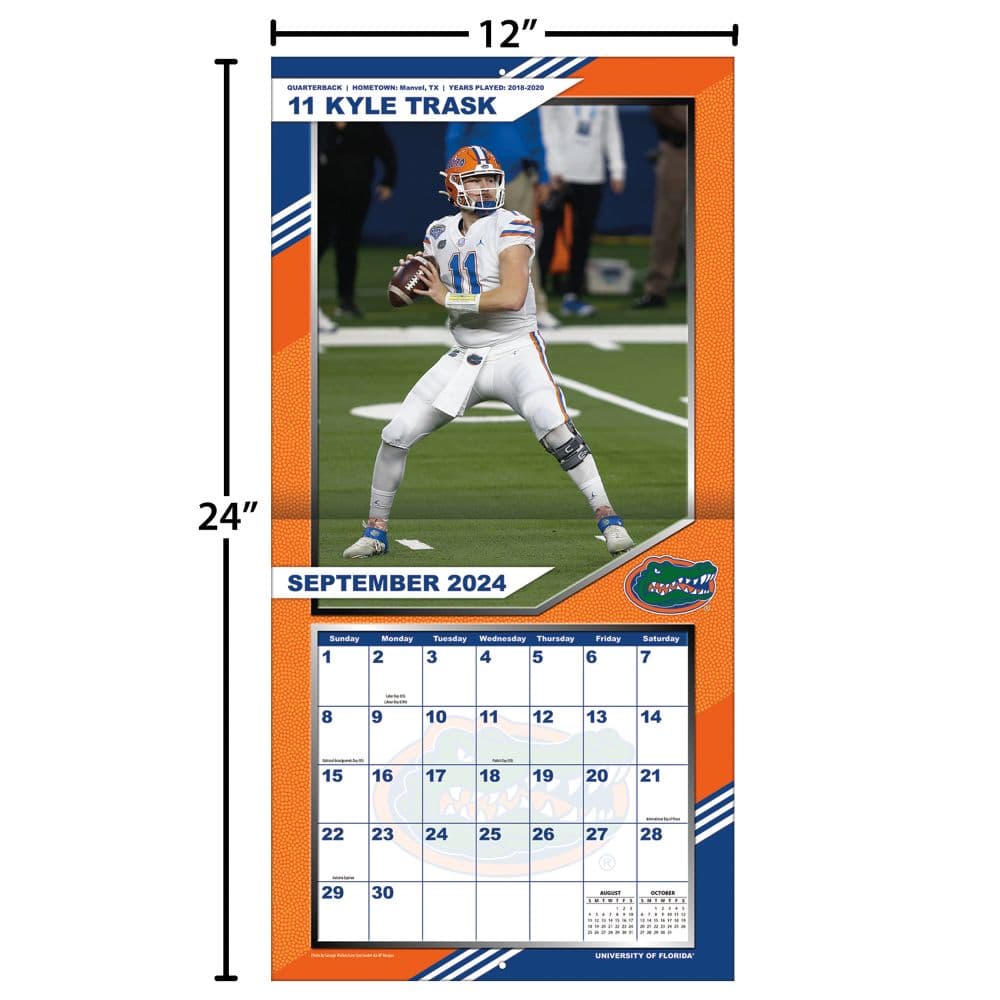 Florida Gators 2025 Wall Calendar