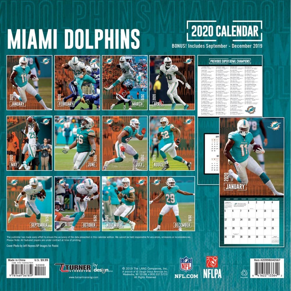 Miami Dolphin Calendar 2025 Bonnie Annecorinne