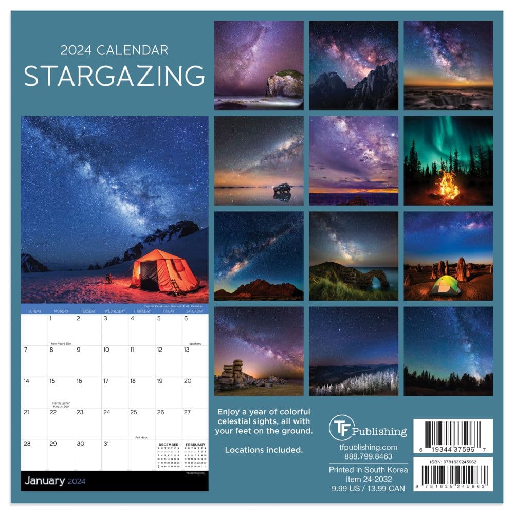 Stargazing 2024 Mini Wall Calendar First Alternate Image width="1000" height="1000"