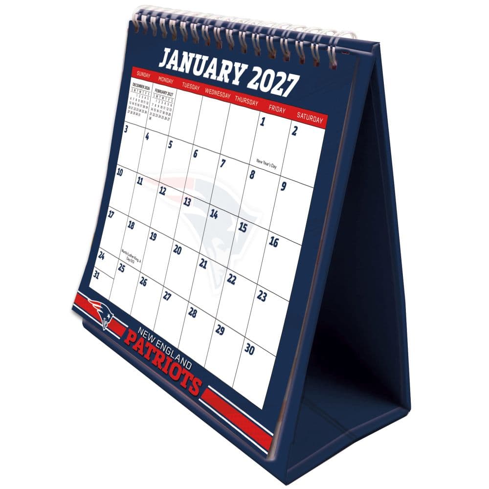 image NFL New England Patriots 2027 Easel Desk Calendar