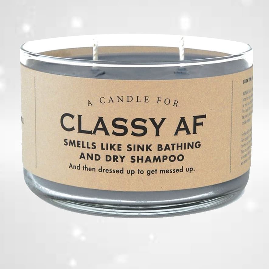 Classy AF 2 Wick Candle front image on a white background