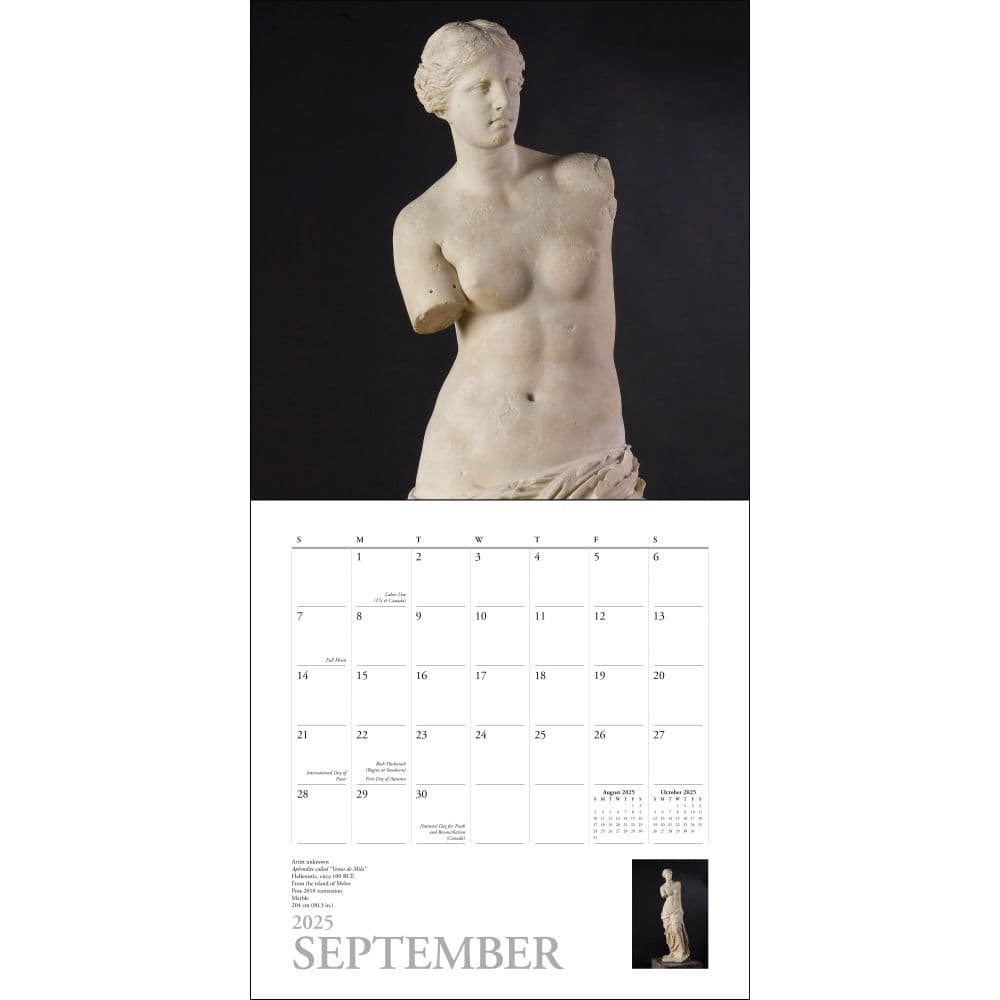 Great Words of the Louvre 2025 Wall Calendar Alt4