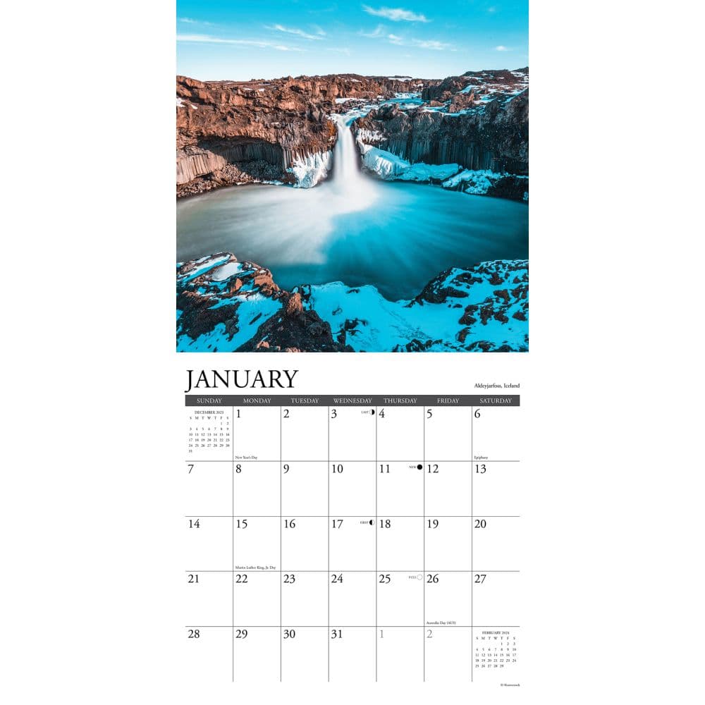 Waterfalls 2024 Wall Calendar Alternate Image 2