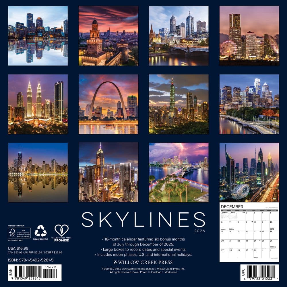 Skylines 2026 Wall Calendar First Alternate Image