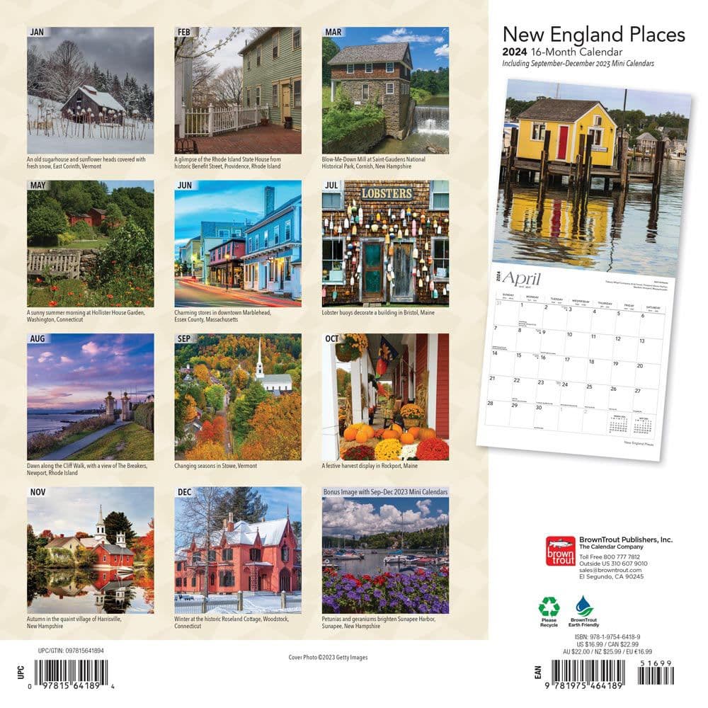 New England Places 2024 Wall Calendar First Alternate Image width=&quot;1000&quot; height=&quot;1000&quot;
