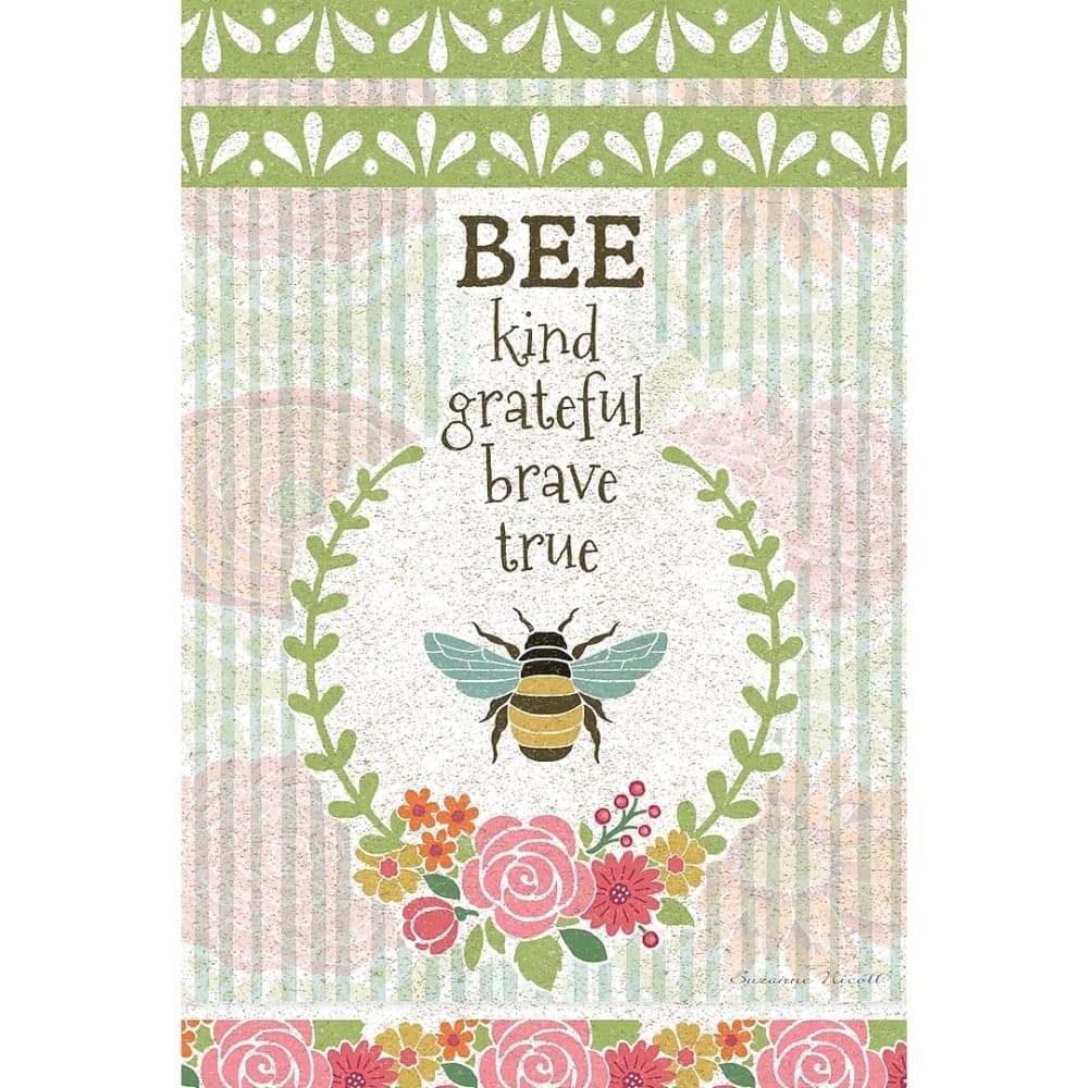 Bee Kind Outdoor Flag-Mini - 12 x 18 by Suzanne Nicoll