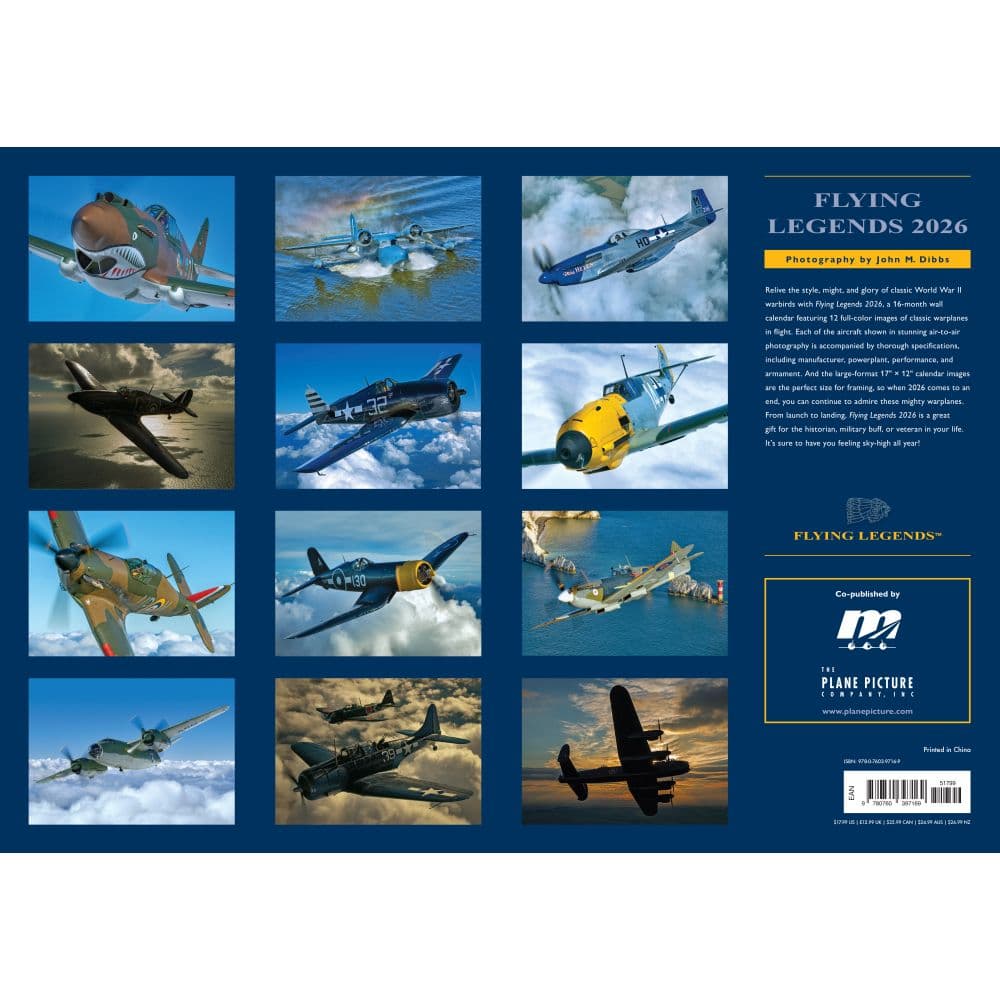 Flying Legends 2026 Wall Calendar First Alternate Image