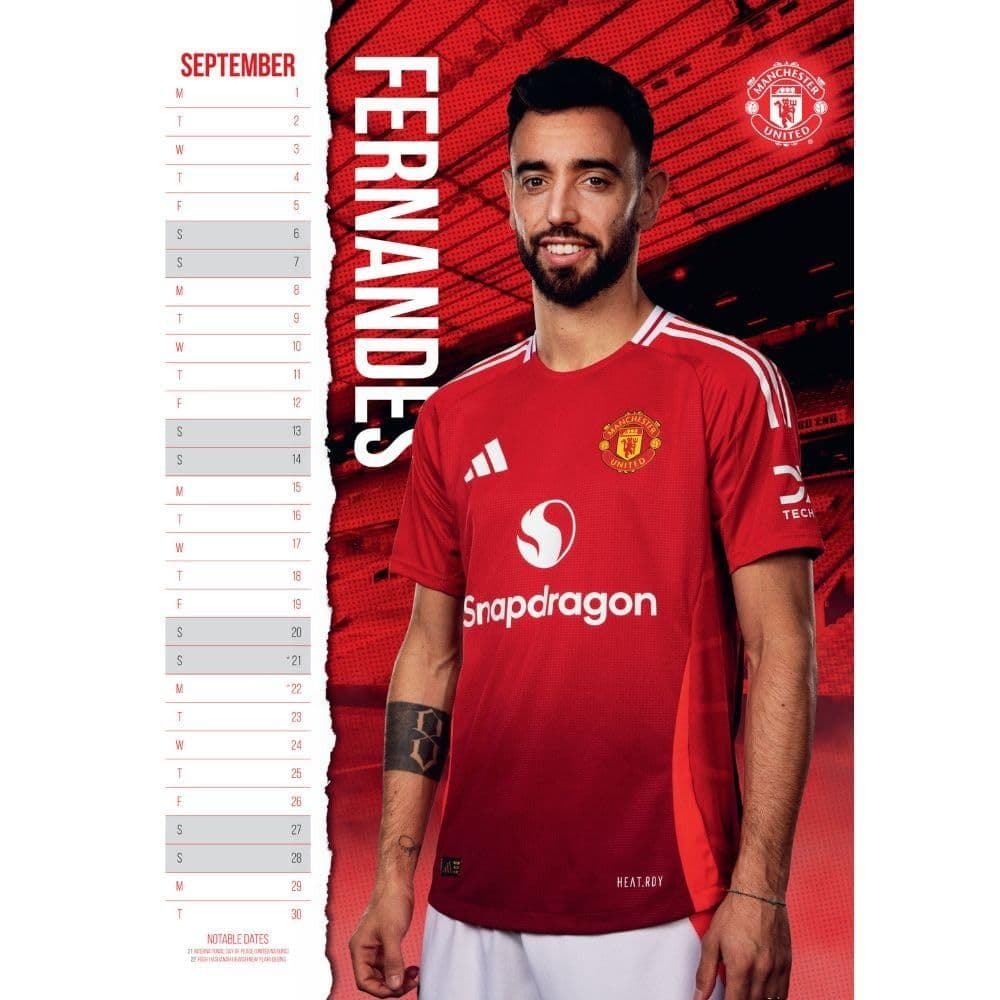 Manchester United FC Poster 2025 Wall Calendar Fourth Alternate Image