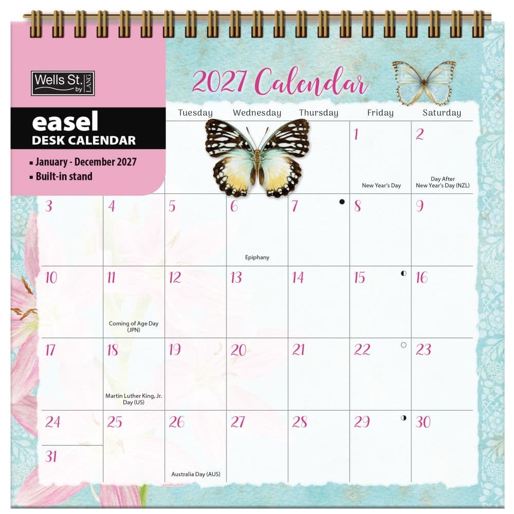 image Butterflies 2027 Easel Desk Calendar by Jane Shasky