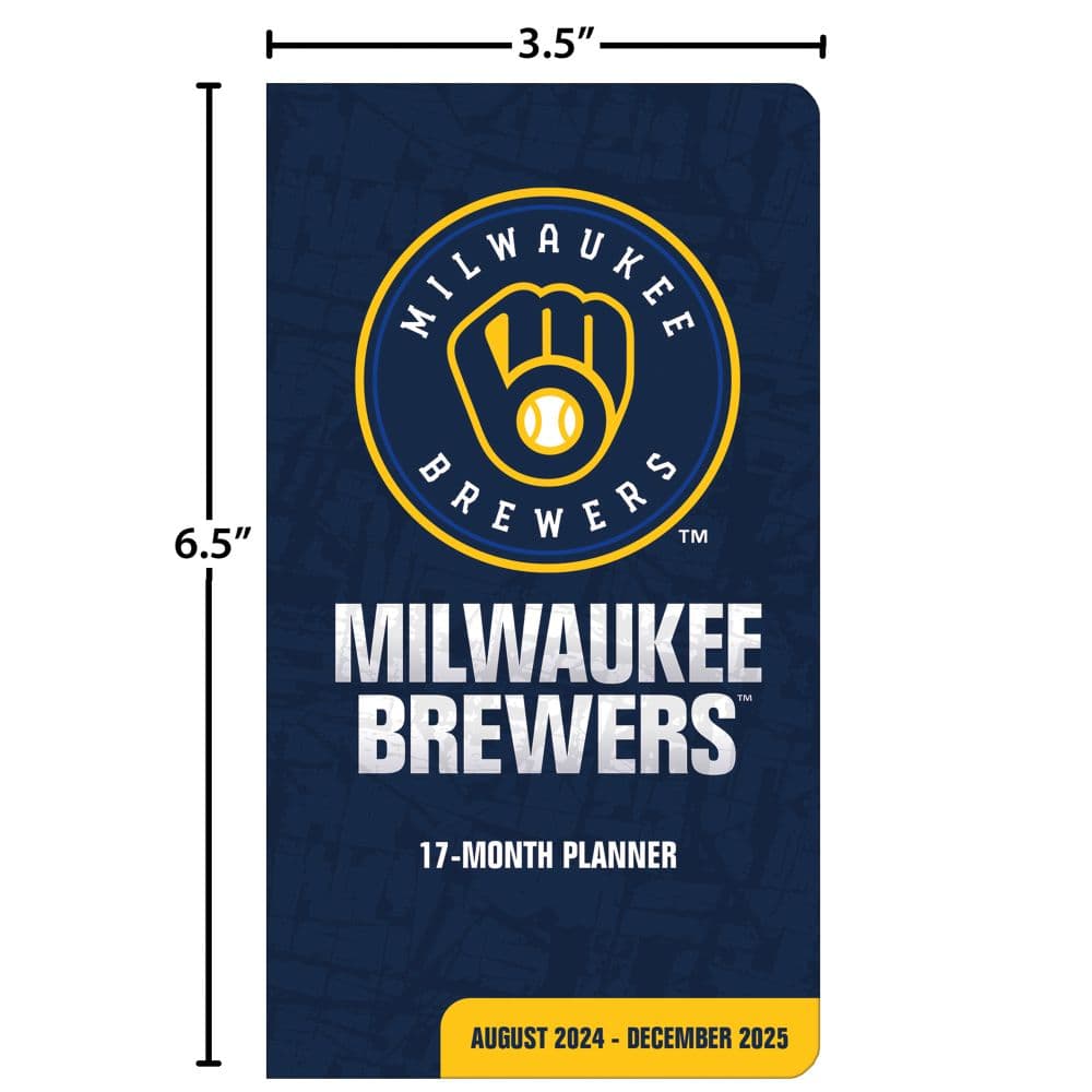 MLB Milwaukee Brewers 17 Month 2025 Pocket Planner Fifth Alternate Image