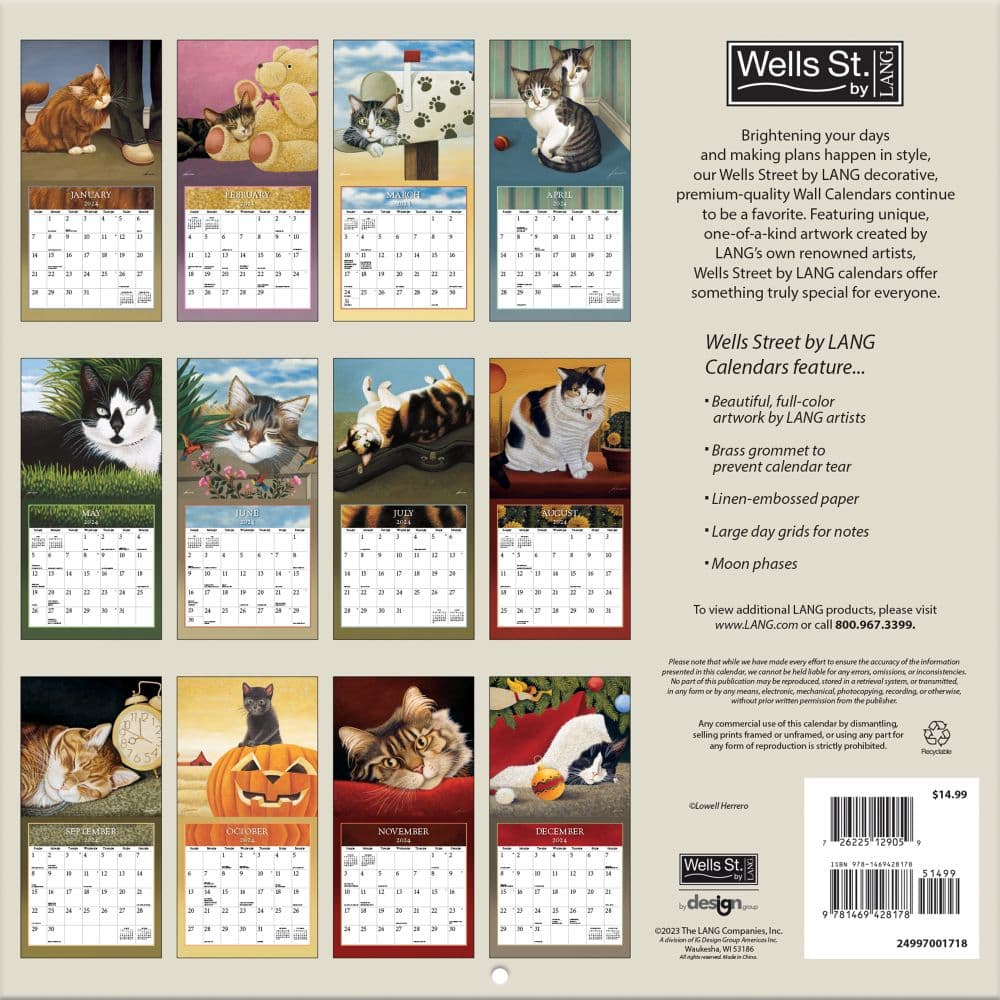 Cats 2024 Wall Calendar First Alternate  Image width=&quot;1000&quot; height=&quot;1000&quot;