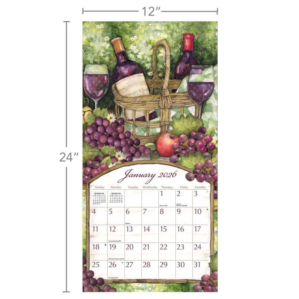 Wine Cellar 2026 Wall Calendar_ALT4