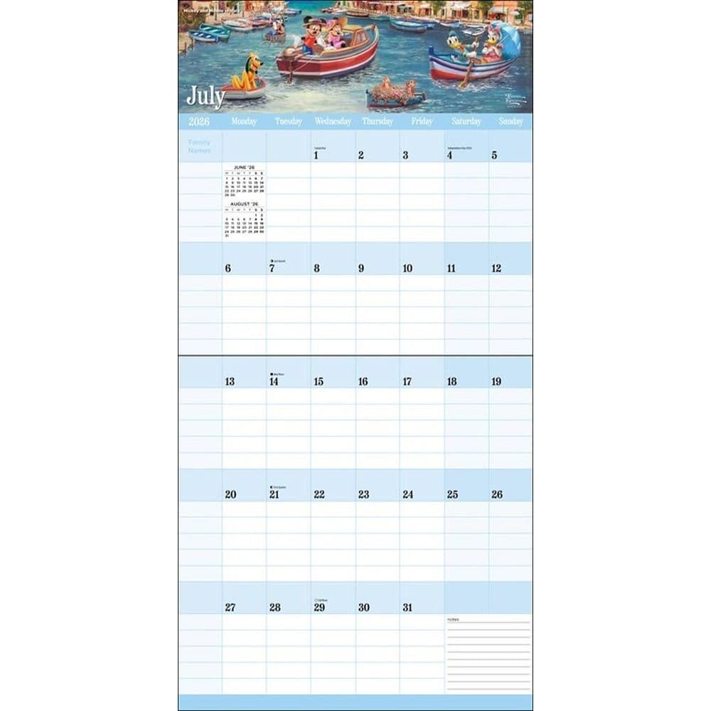 Kinkade Disney Family Organizer 2026 Wall Calendar Second Alternate Image