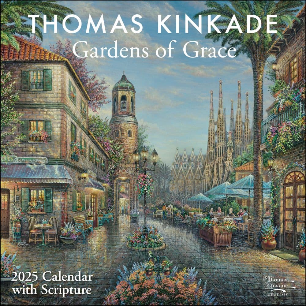 Kinkade Gardens of Grace 2025 Wall Calendar Main Product Image width=&quot;1000&quot; height=&quot;1000&quot;