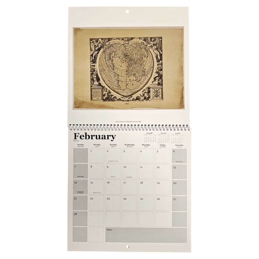 Vintage Maps 2027 Wall Calendar Third Alternate Image