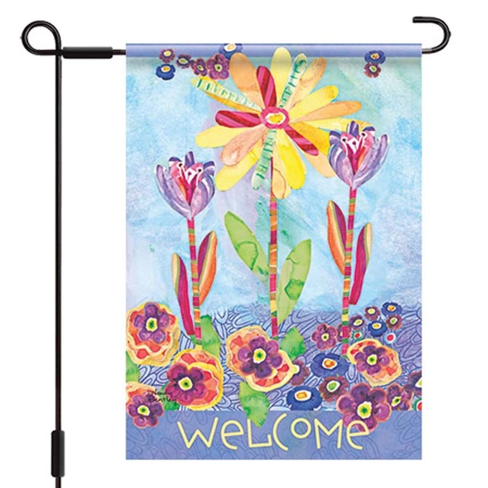 Flower Burst Outdoor Flag-Large - 28 x 40 by Wendy Bentley